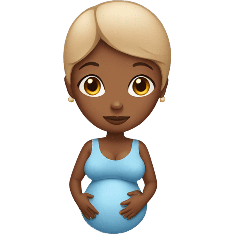 African American pregnant woman emoji