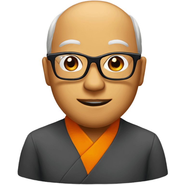 Mandarin with glasses emoji