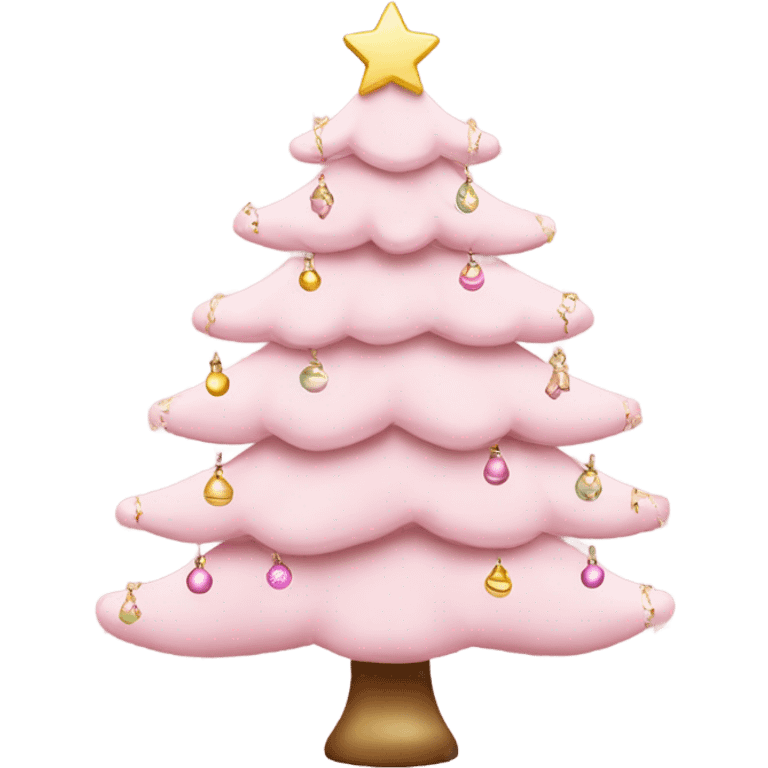 Baby pink christmas tree emoji