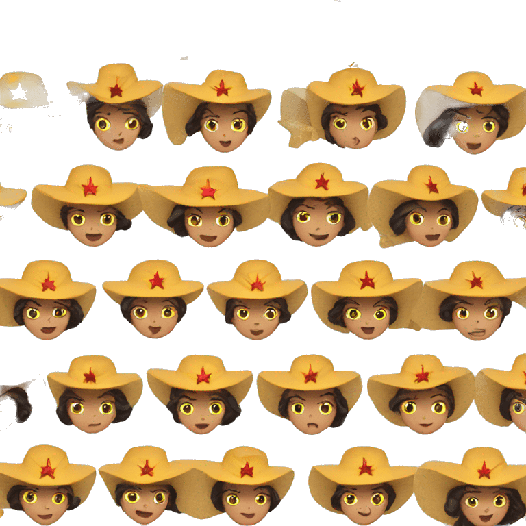 wonder woman in funny hat emoji