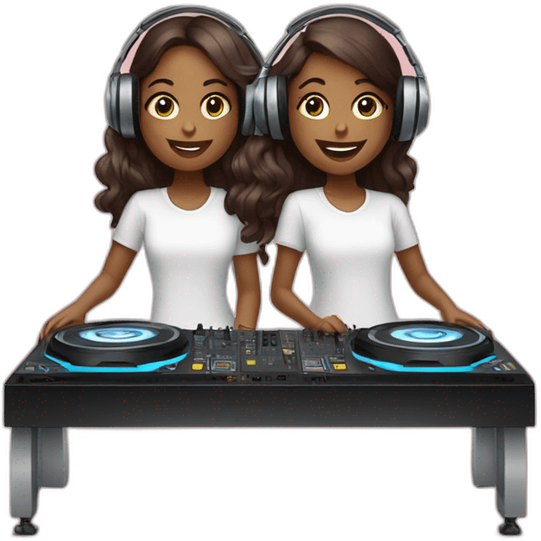 two murcian girls djing emoji