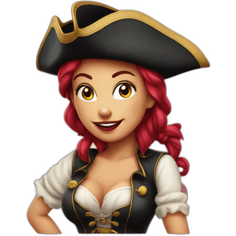 Pin-up pirate emoji