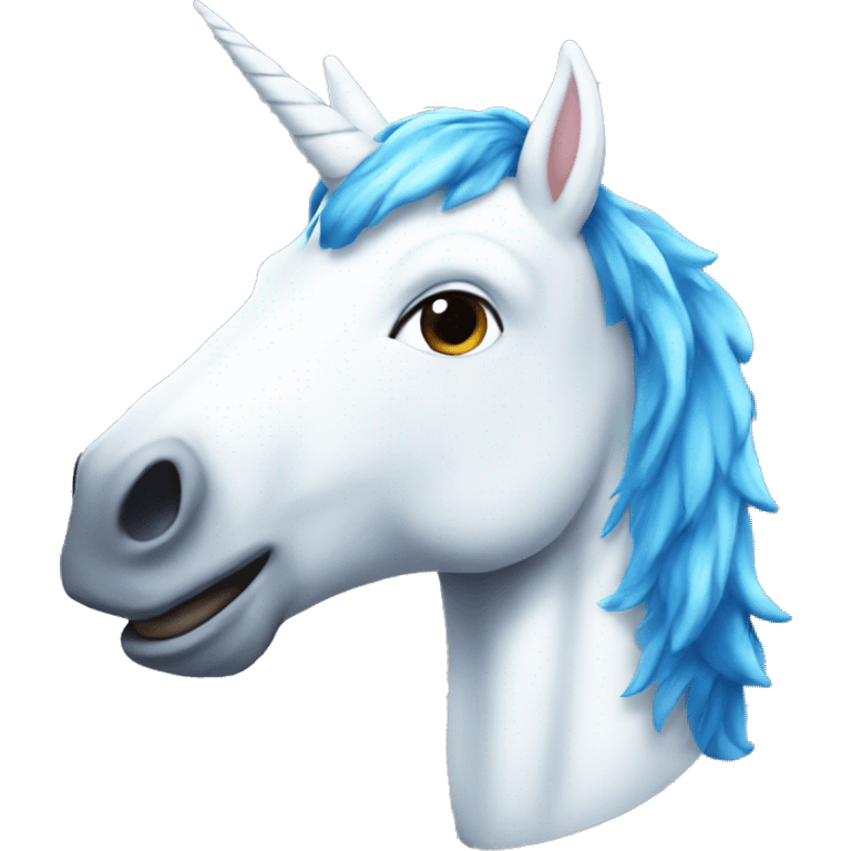 einhorn blau weiss  emoji