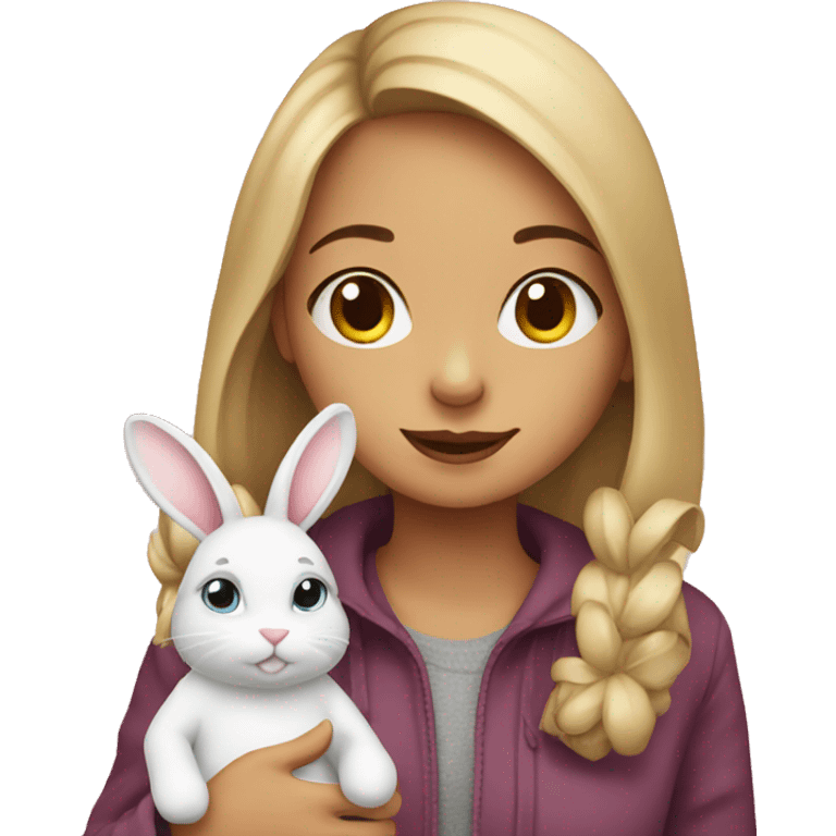 Girl with bunny emoji