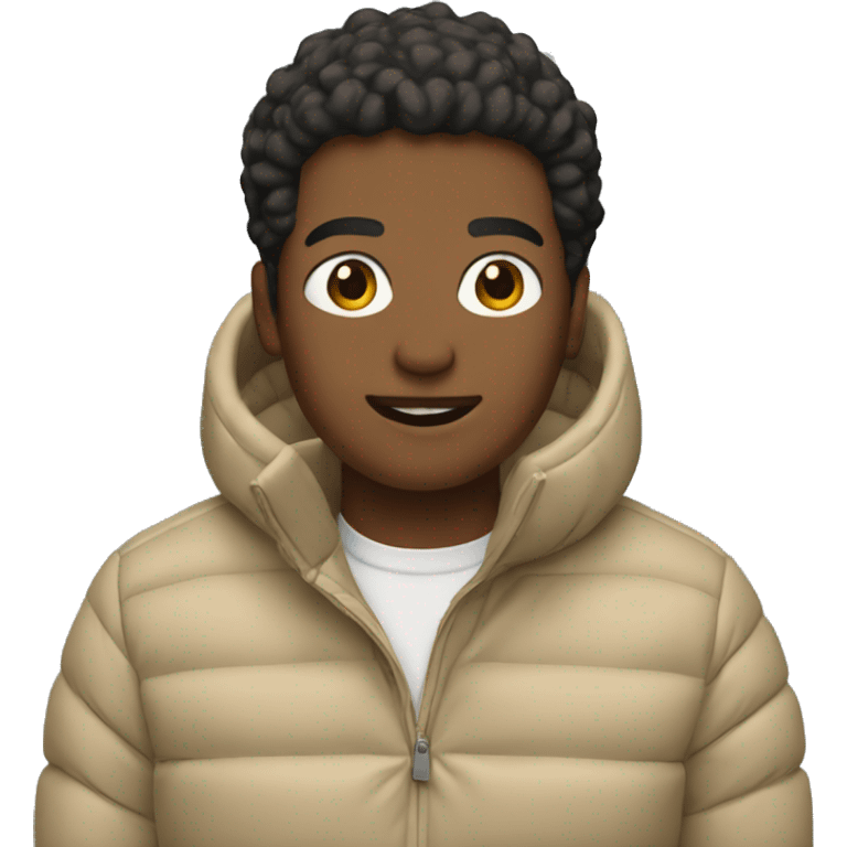 beige puffer jacket emoji