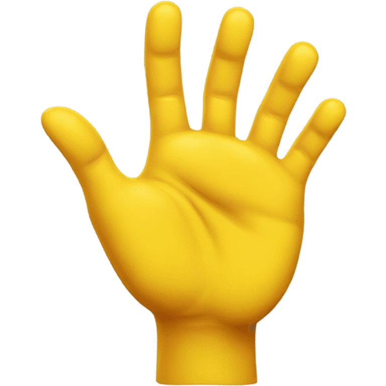 Yellow hand with 9 fingers  emoji