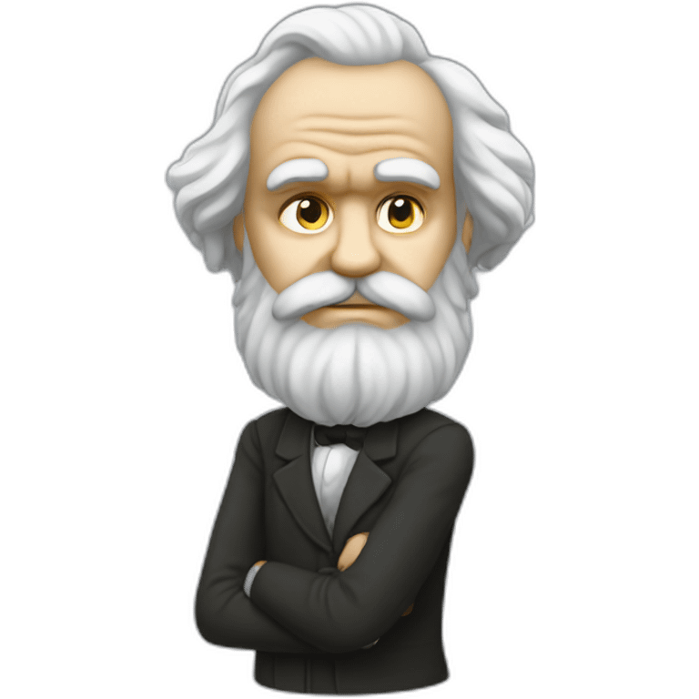 karl marx got his hand on his head emoji