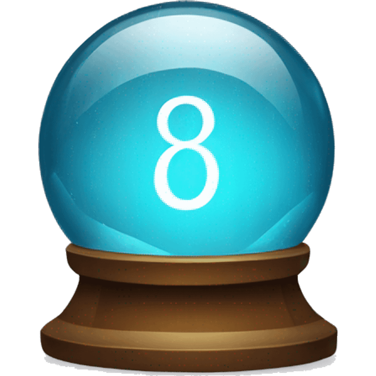 Crystal ball with numbers inside emoji