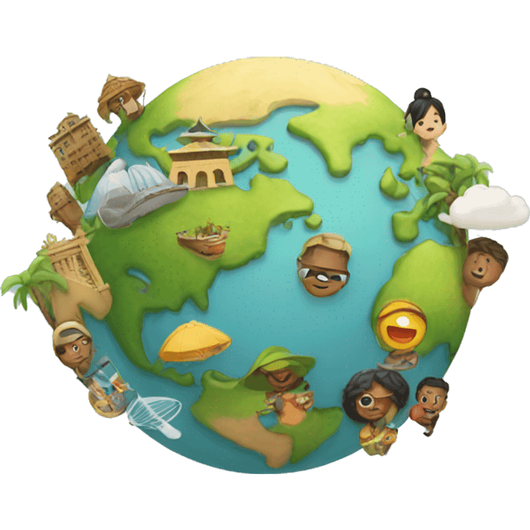 Around the world  emoji