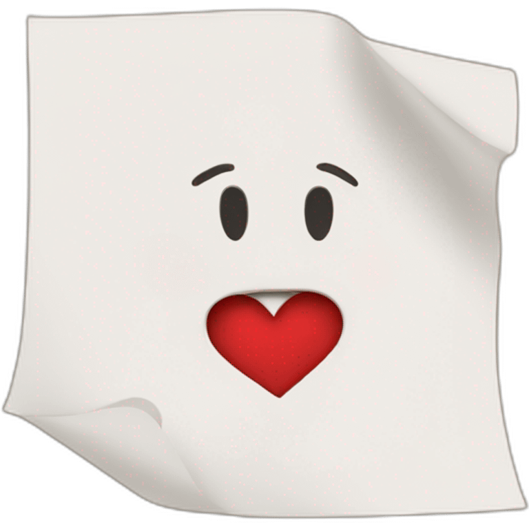 Paper-with-heart emoji