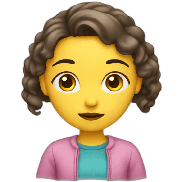 Girl-thinking-with-idea emoji