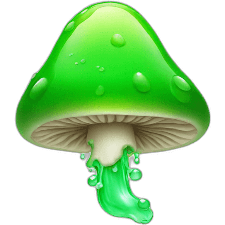 Mushroom who is leaking a green fluid emoji