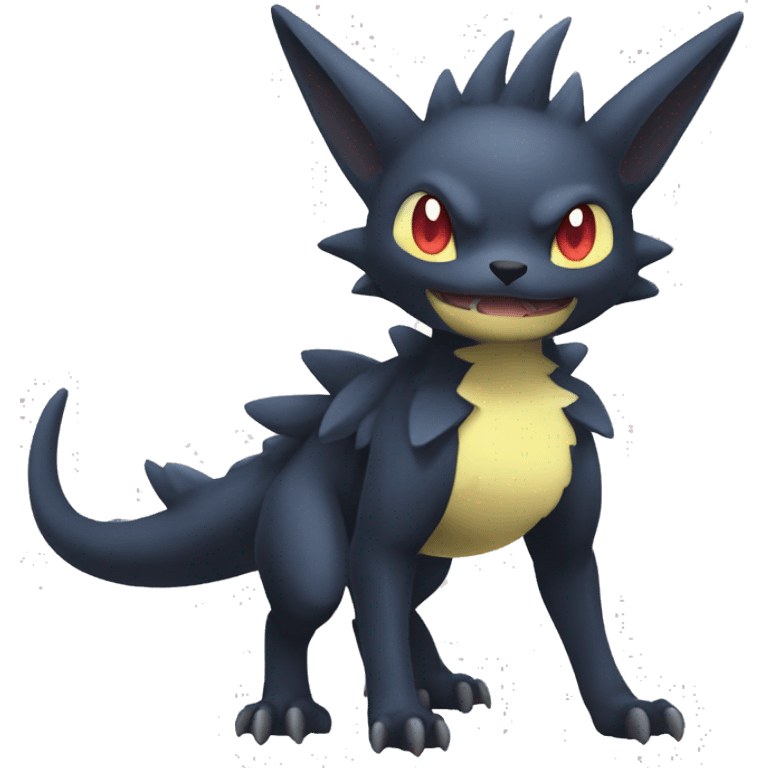 cool edgy cute colorful Dark-type nargacuga Pokémon full body emoji