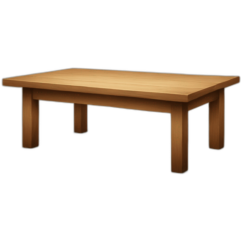 a large wooden table emoji