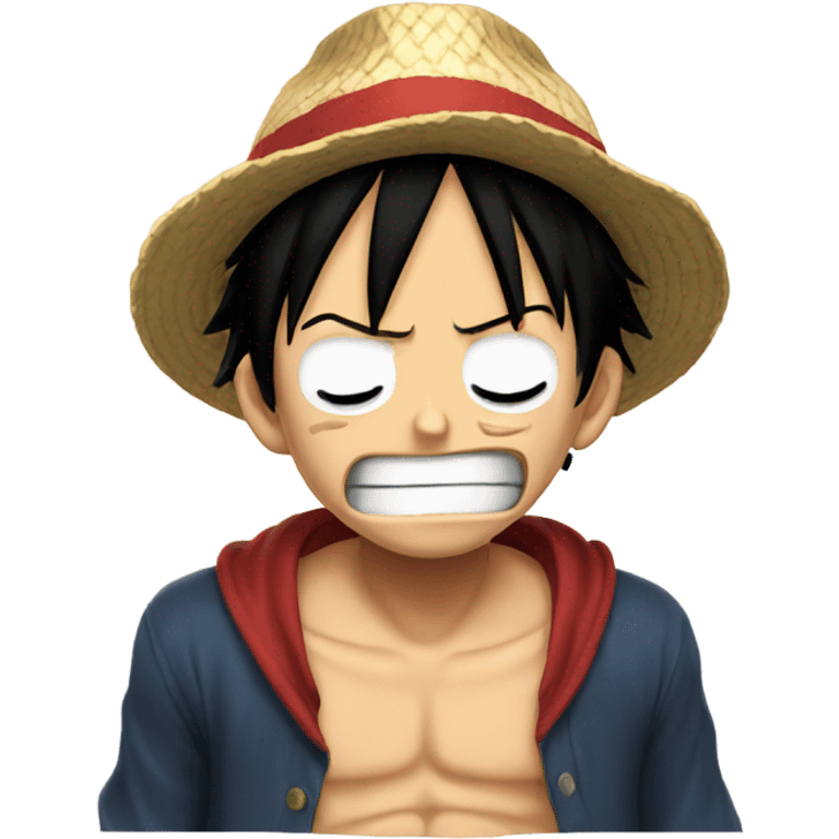 Luffy crying emoji