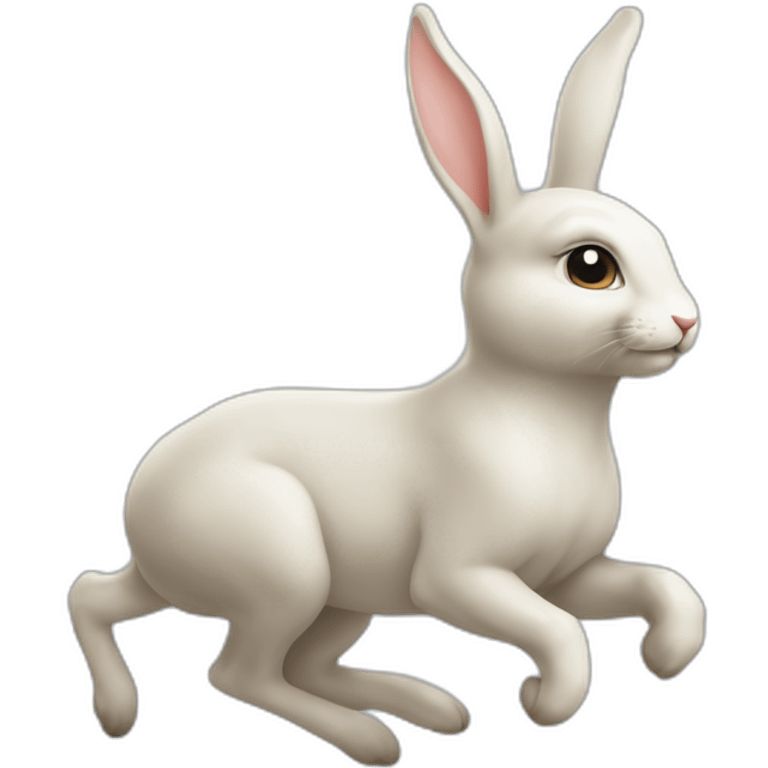 Lapin sur licorne emoji