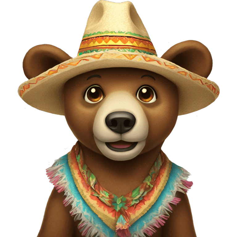 Bear wearing a sombrero  emoji