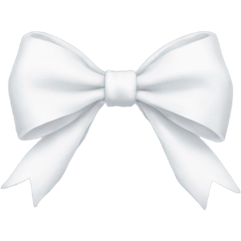 Aesthetic white bow emoji