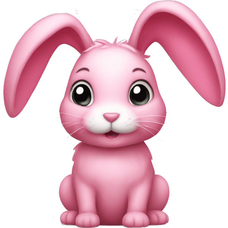 Pink bunny emoji