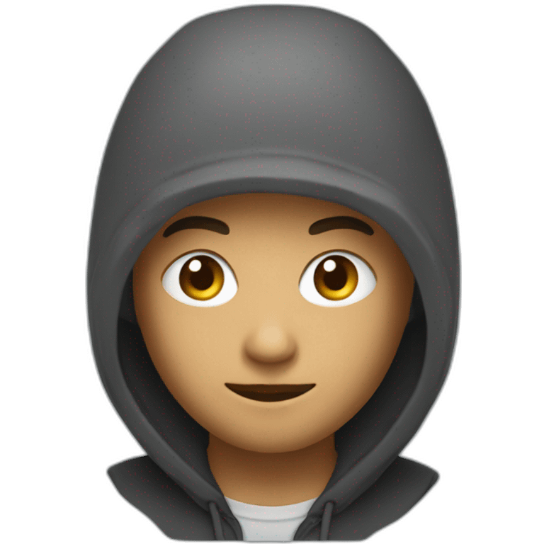 mec cool avec une capuche emoji