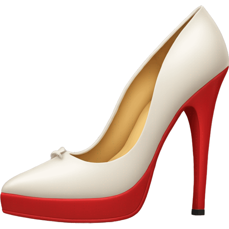 high heel shoe with red bottom emoji