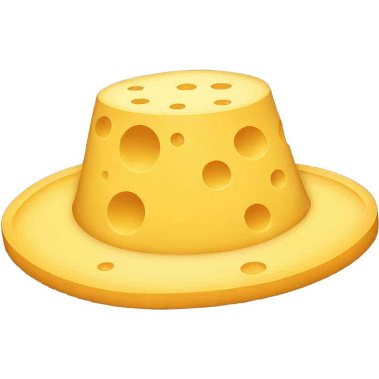 Hat made out of cheese emoji