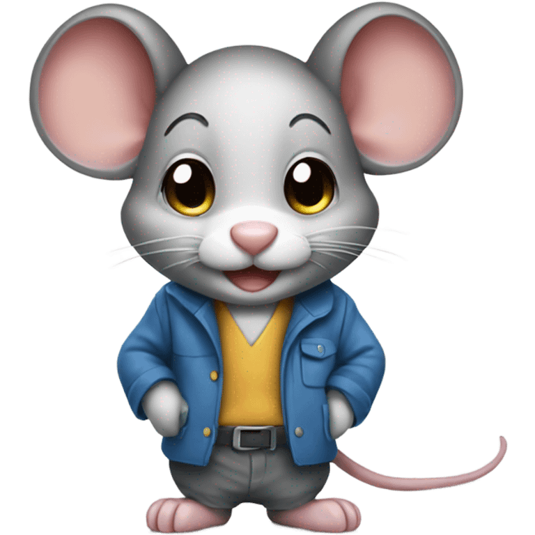 Cute mouse job done emoji