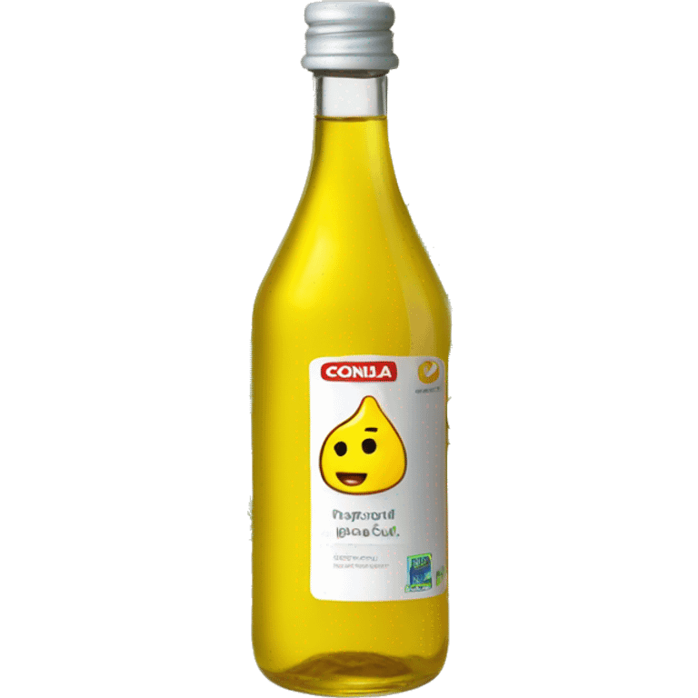 a single bottle of rapeseed oil with conola plant emoji