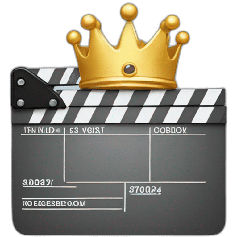 crown with movie clapper emoji