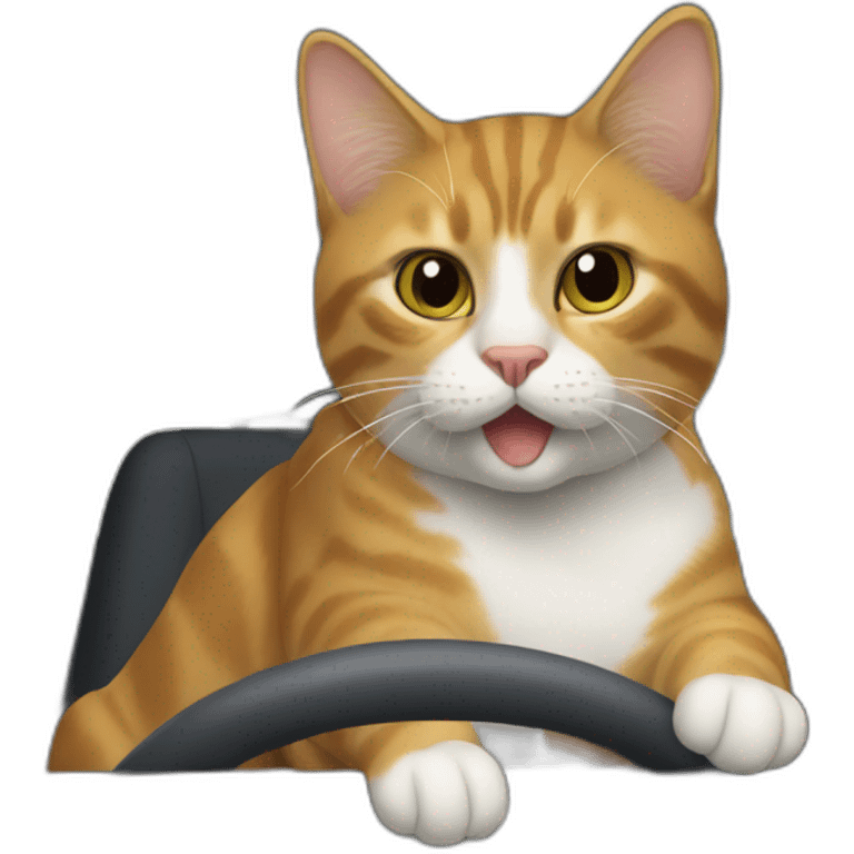 Cat in the car emoji