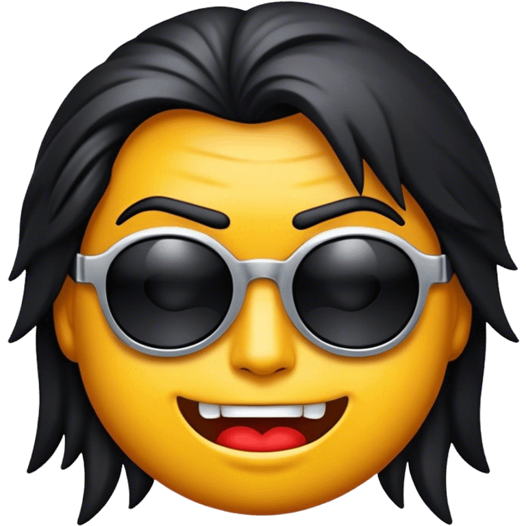 Cinematic Realistic Rock 'n' Roll Pop Culture Emoji, depicted with a dynamic portrayal of the rebellious spirit of rock music rendered with bold textures and vibrant, edgy lighting. emoji