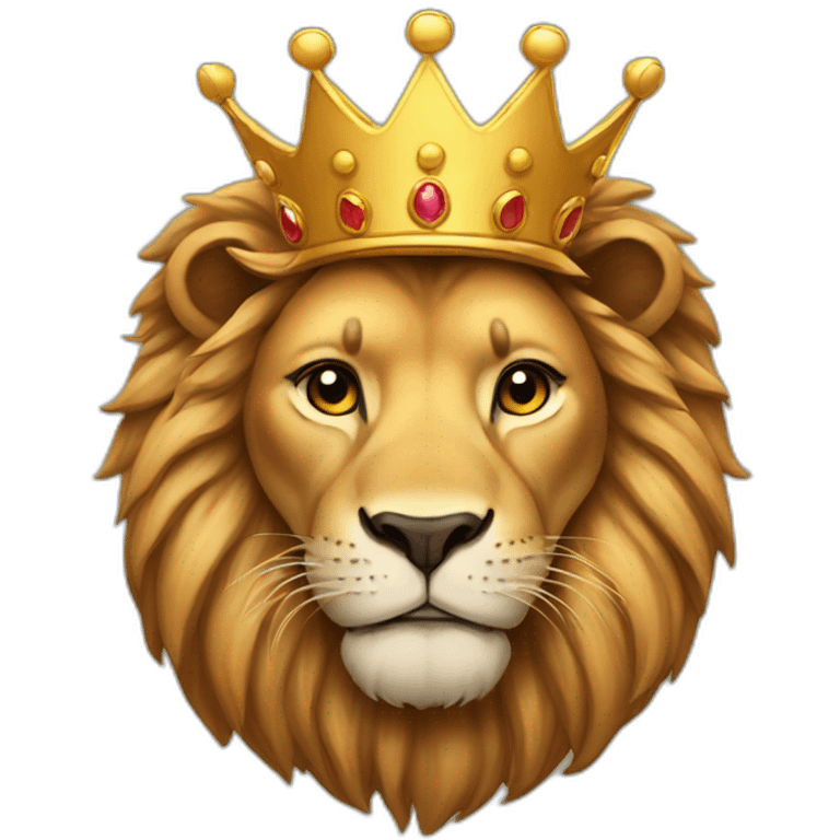 Lion with crown emoji