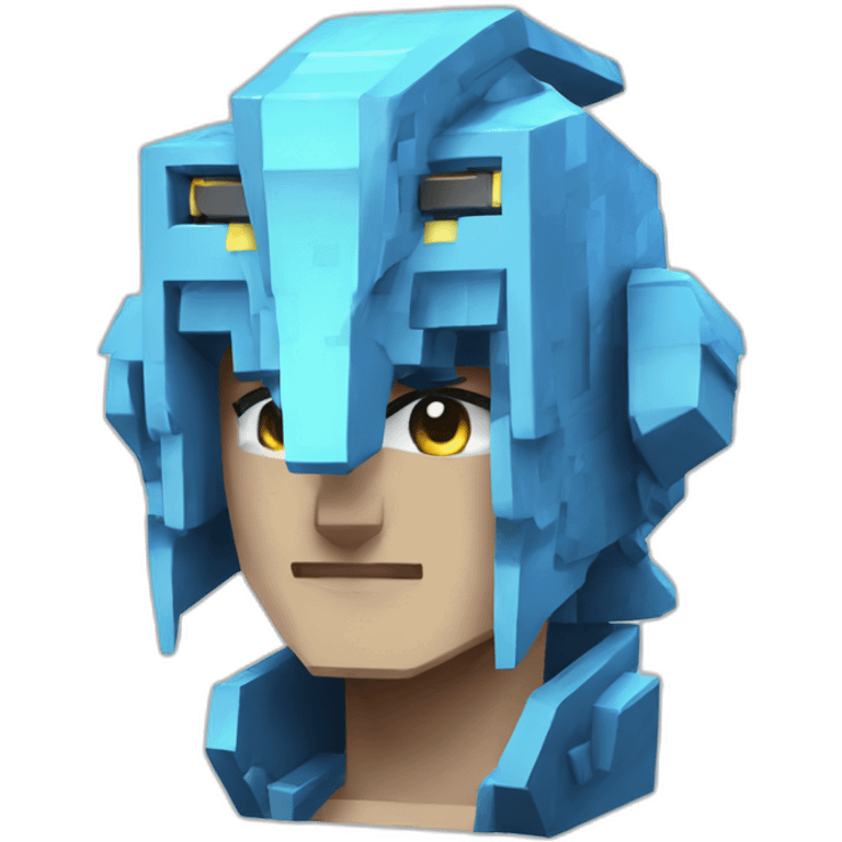 Minecraft Articuno Cyberpunk Head emoji