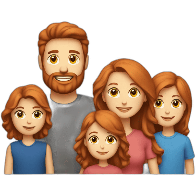 family;-red-haired-dad-beard,-mom-light-brown-haired-, -red-rabbit-blue-eyes- emoji