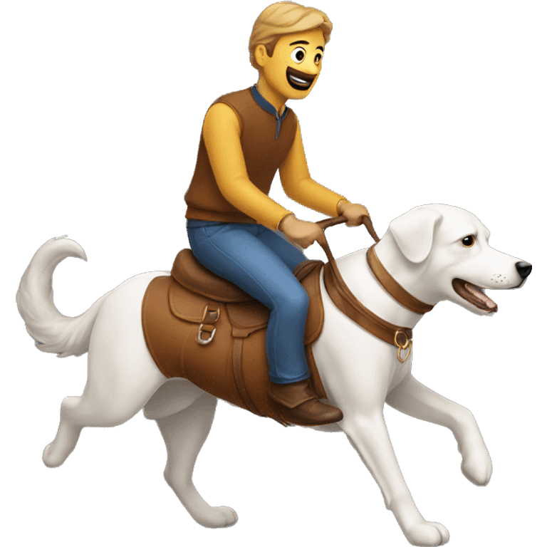 man riding dog emoji