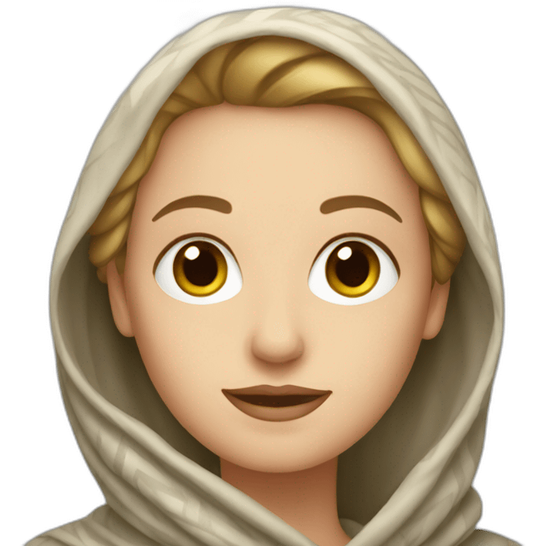 a white woman in a shawl emoji