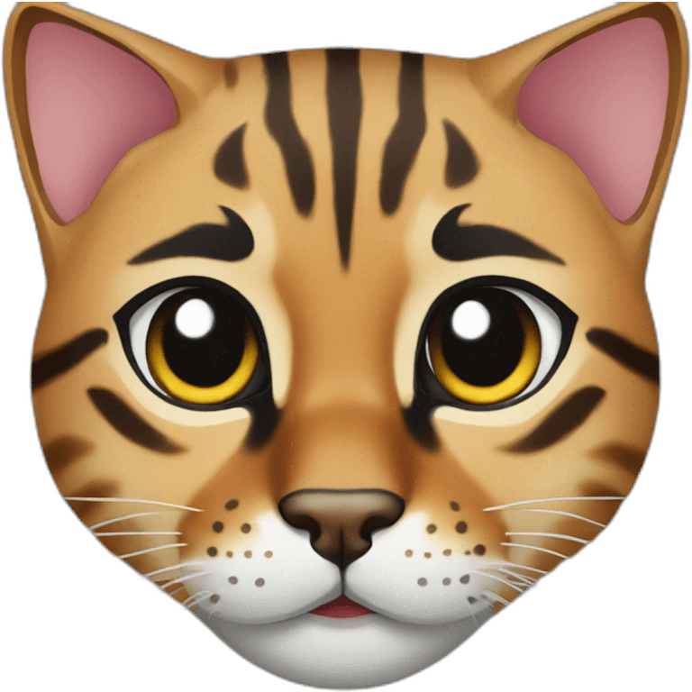 bengal Cat head reality emoji