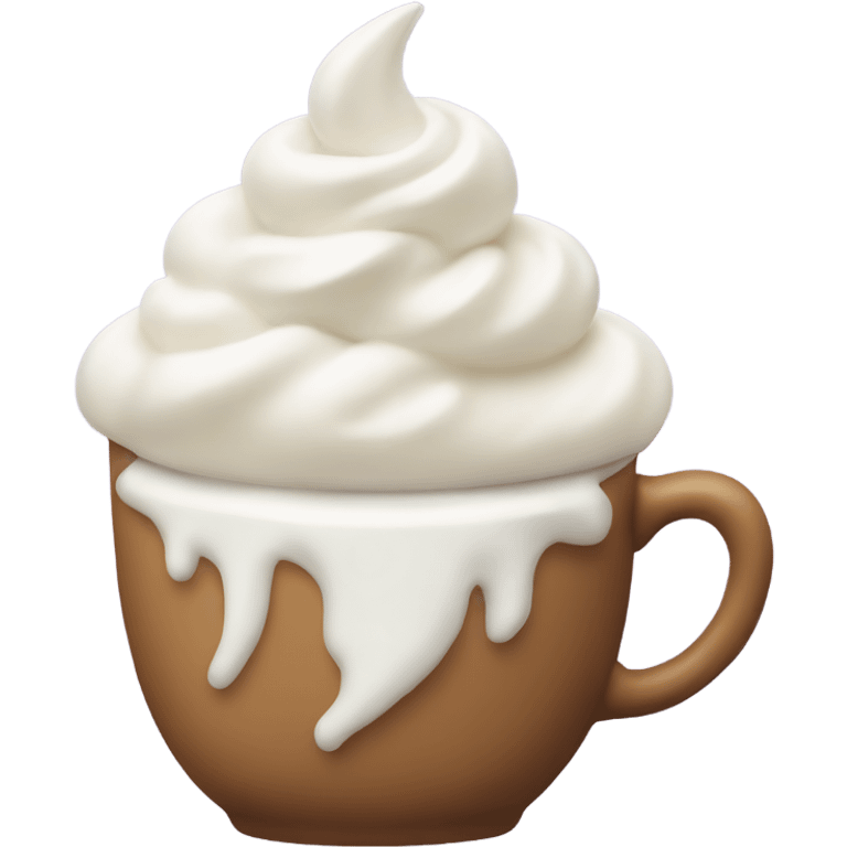 Pastel coffee with whipped cream emoji