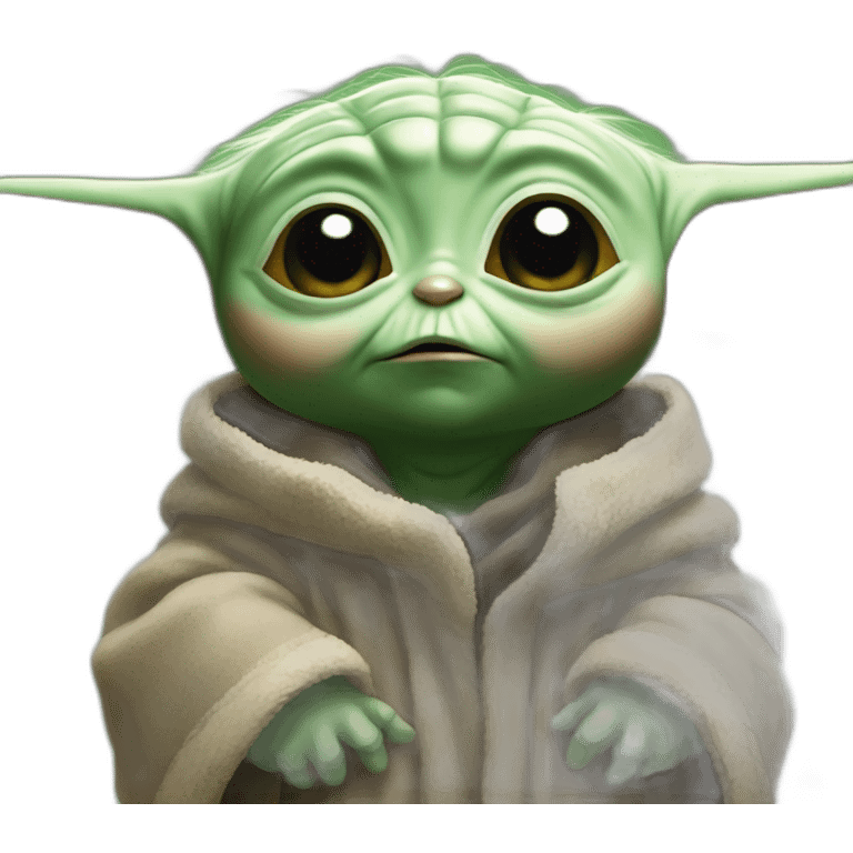 Baby yoda is crying emoji