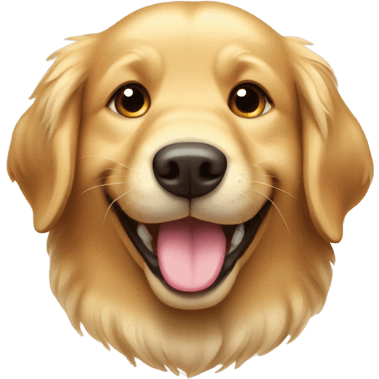 Golden Retriever smile, smiley face emoji