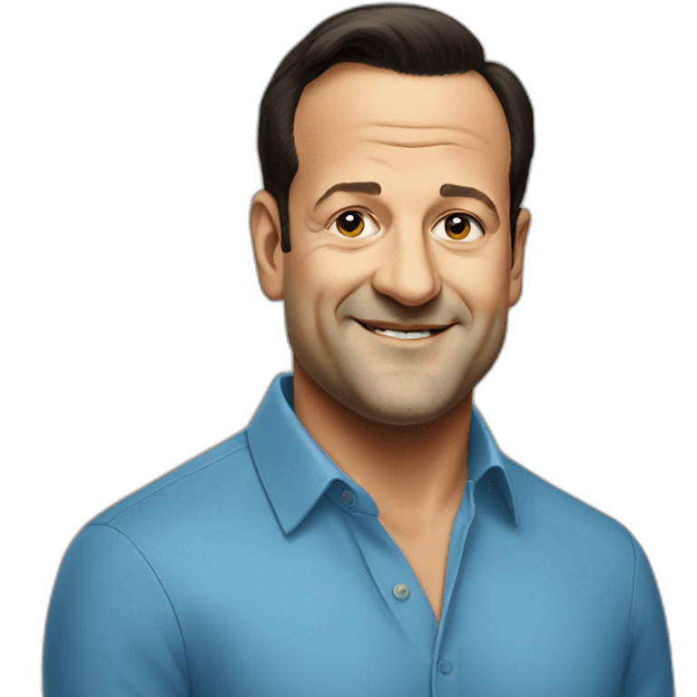 leo varadkar in a blue shirt emoji