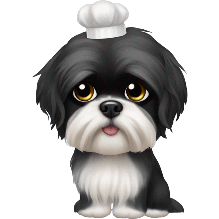 Black Shih tzu as hair stylist emoji