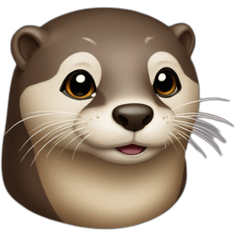 une loutre sur une tortu emoji