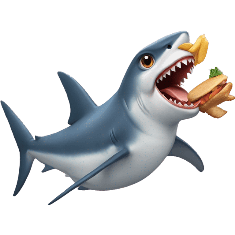 shark swallow chicken emoji