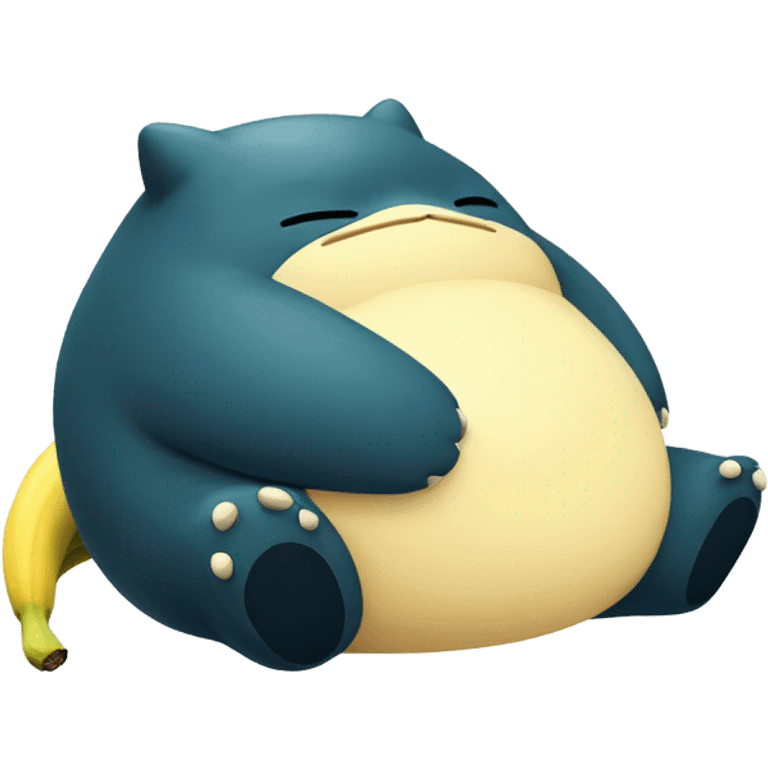 snorlax eating banana emoji