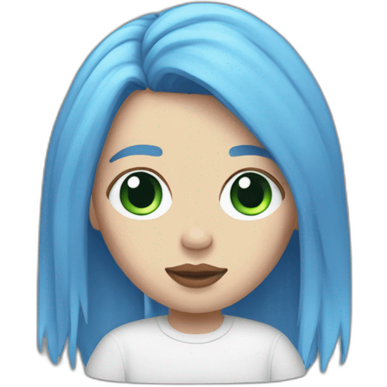 Billie eilish with blue hair emoji