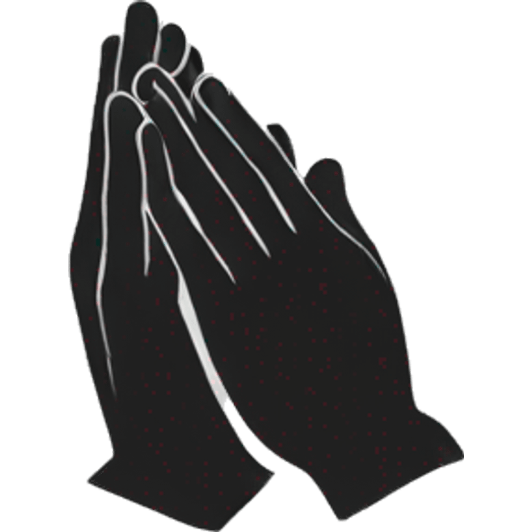 praying hands emoji but black emoji