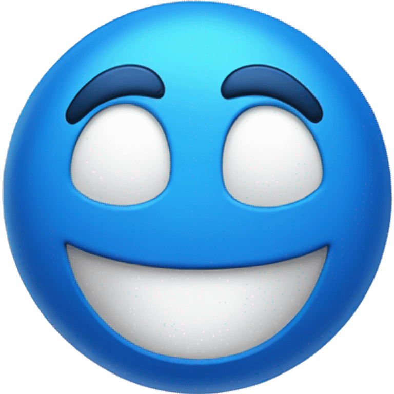 blue happy face emoji