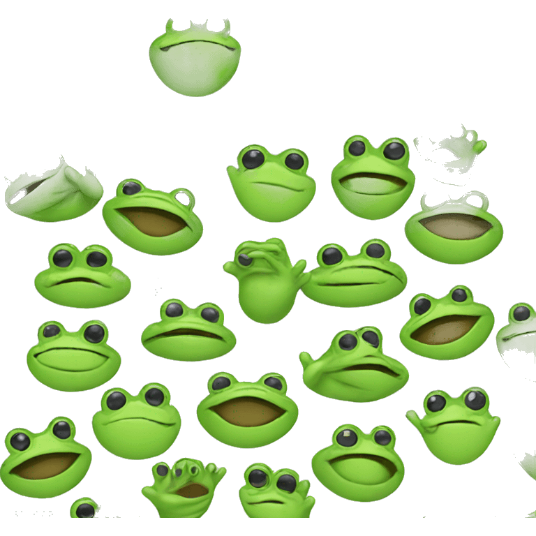 Frog saluting emoji