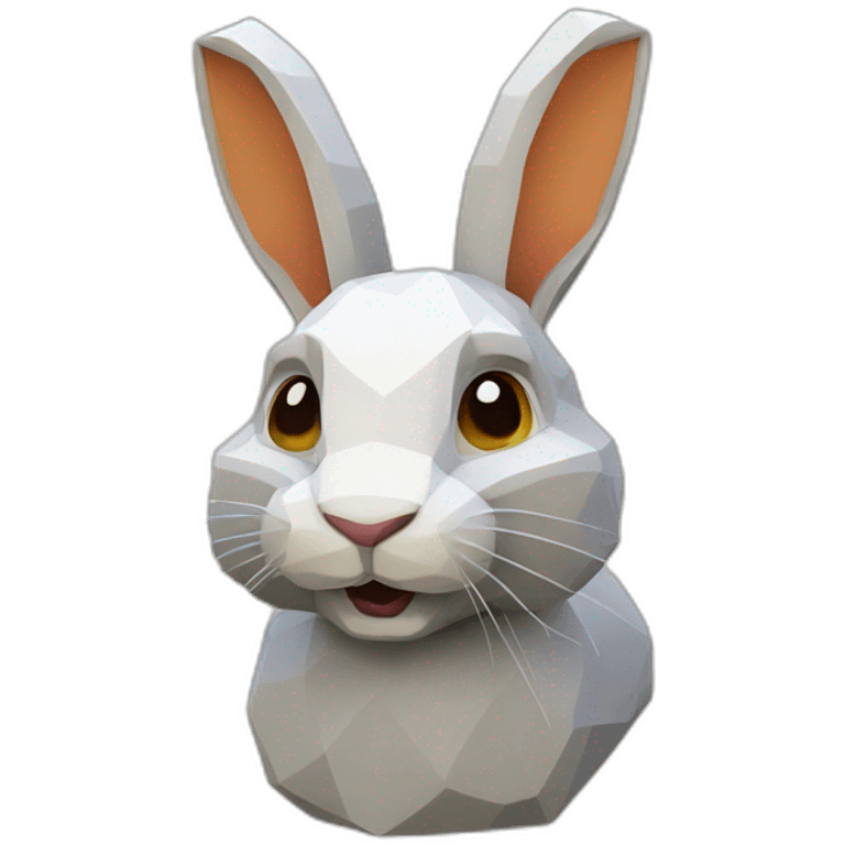 lowpoly rabbit emoji